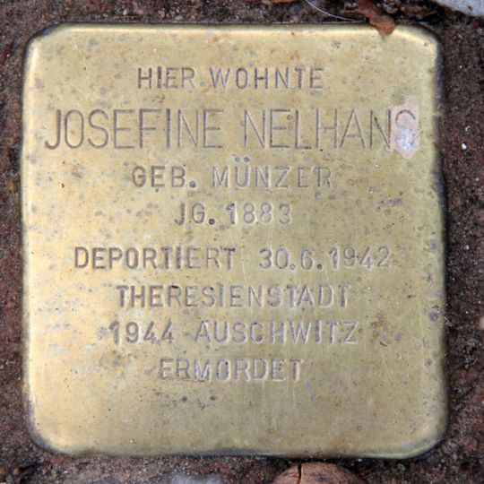 Stolperstein dedicated to Josefine Nelhans