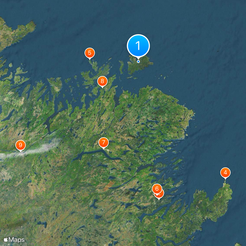Fogo Island Map