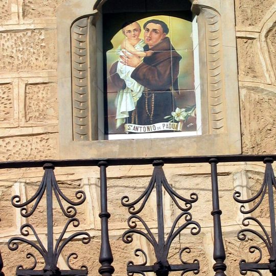 Ceramic panel of Saint Anthony of Padua