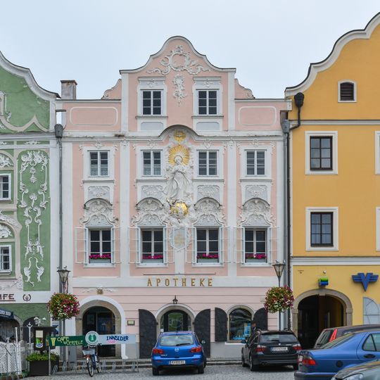 Walterische Behausung, Apotheke zur hl. Jungfrau, Obernberg am Inn