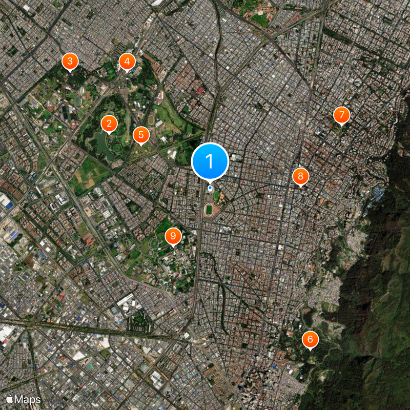 Movistar Arena Bogotá Map