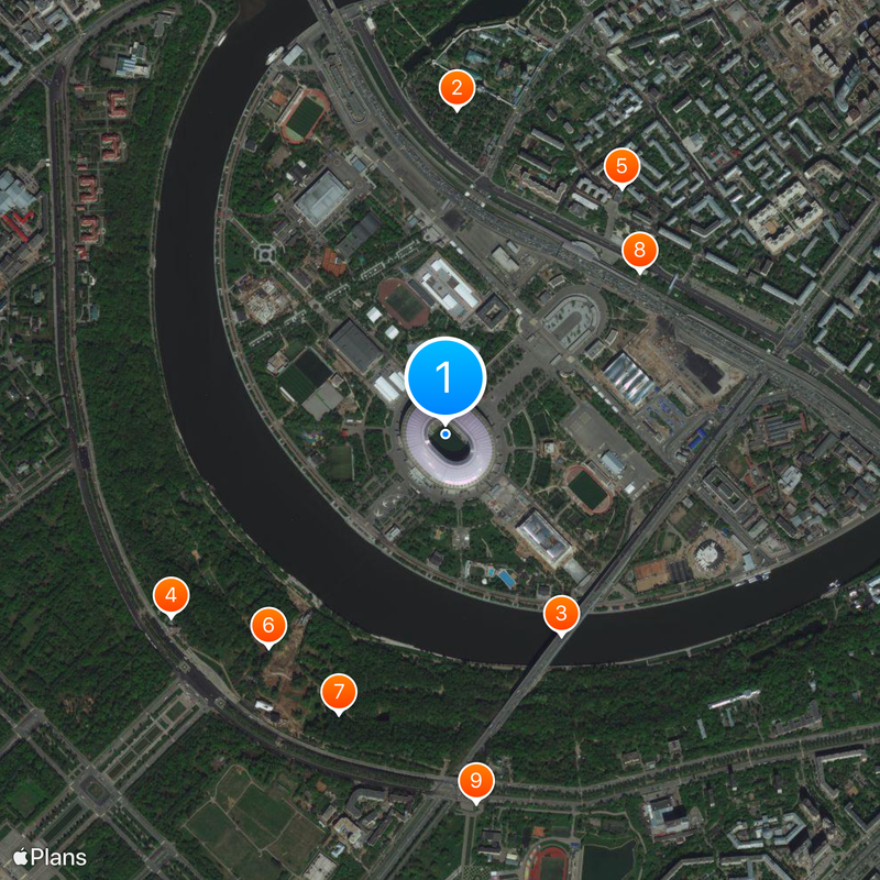 Luzhniki Stadium Map