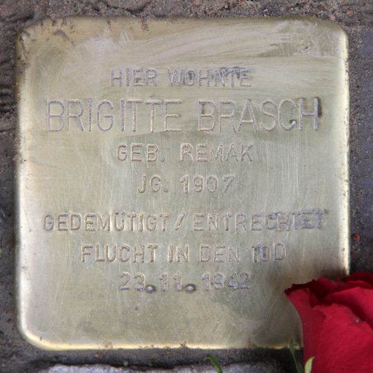 Stolperstein dedicated to Brigitte Brasch