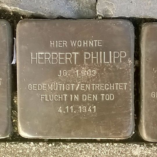 Stolperstein dedicated to Herbert Philipp