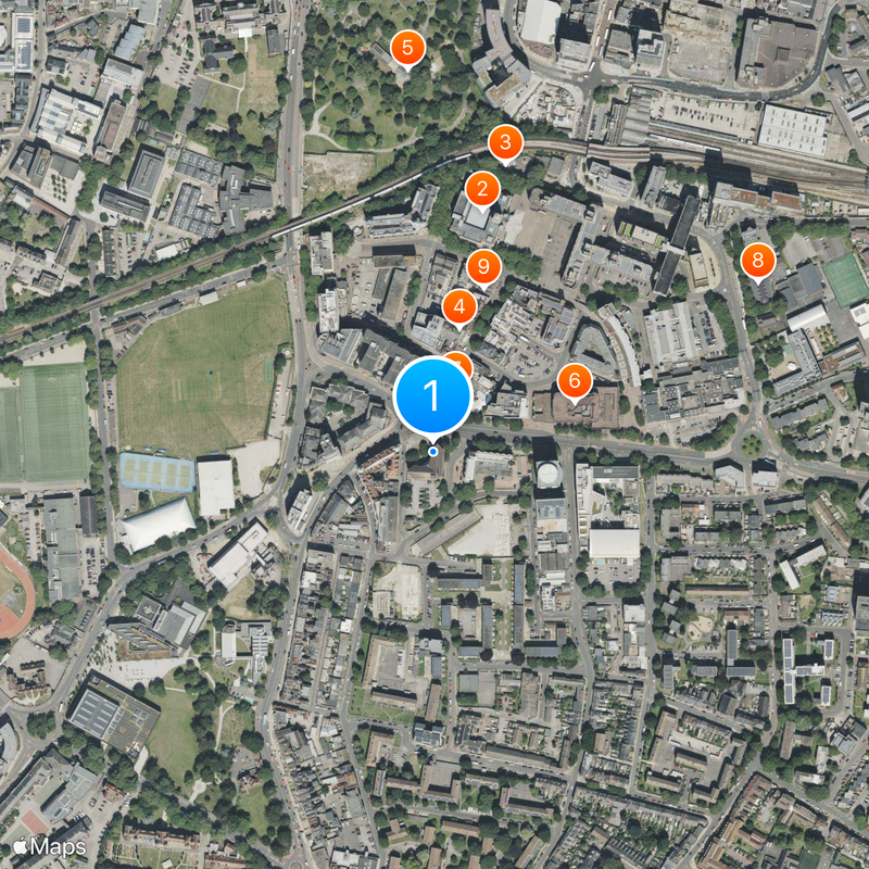 Université de Portsmouth Carte