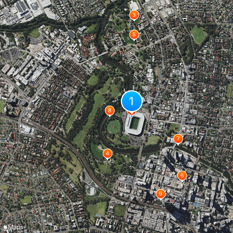 Parramatta Stadium Map