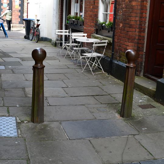 Iron Bollards Across Northern End Of Lane To West Of Church House
