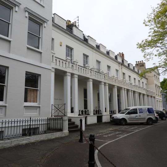 Columbia Place And Attached Area Railings To Numbers 112 And 122