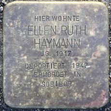 Stolperstein dedicated to Ellen Ruth Haymann