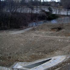 Most přes Stařečský potok proti ulici Zámeček v Borovině