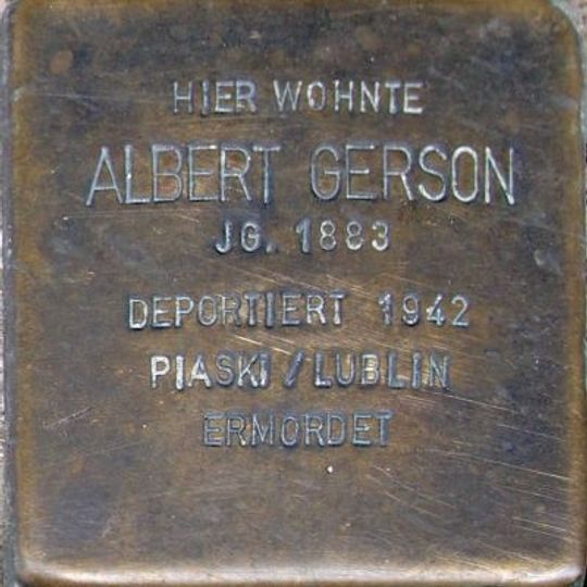 Stolperstein à la mémoire d’Albert Gerson