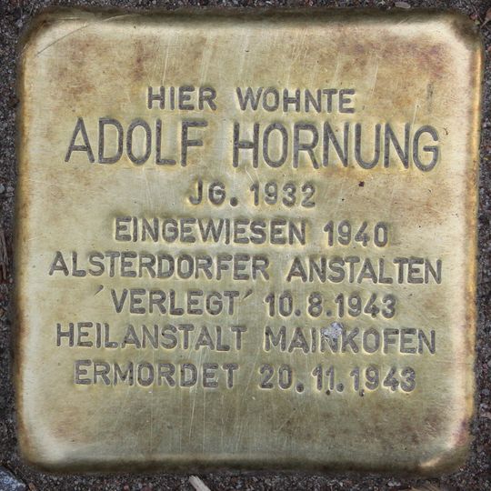 Stolperstein für Adolf Hornung