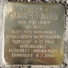 Stolperstein dedicated to Emma Steiniger