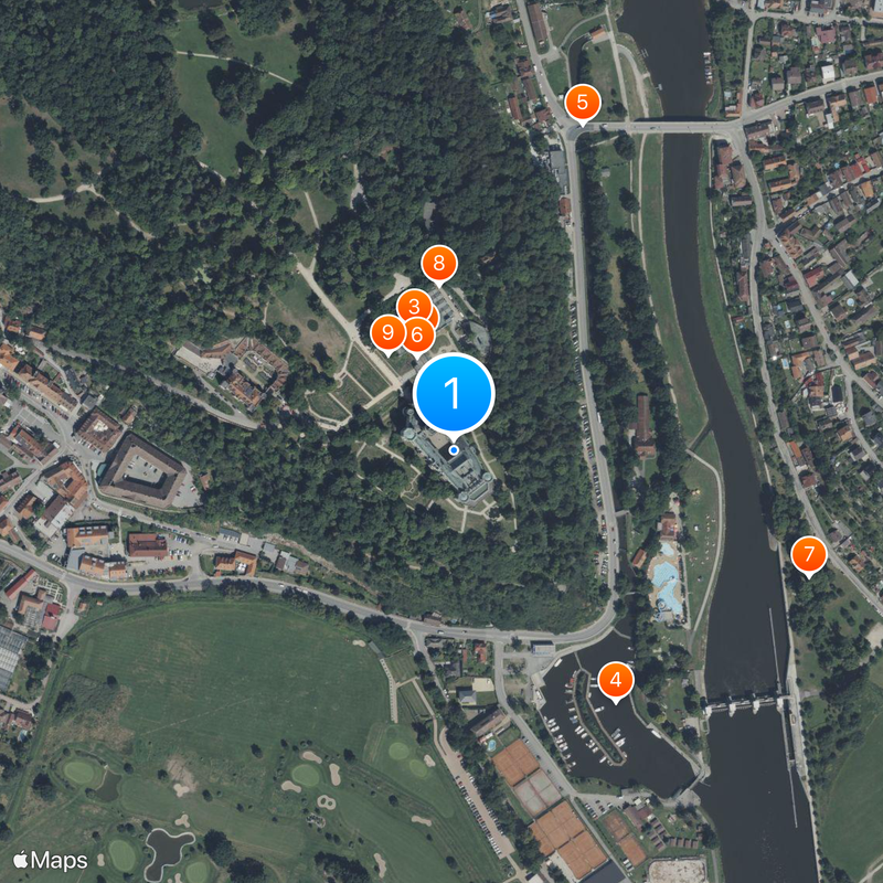 Castelo de Hluboká Mapa