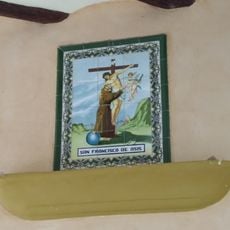 Ceramic panel of Saint Francis of Assisi at Convent del Miracle