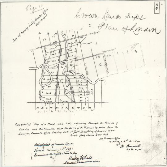 Crown Lands Dept Plan of London
