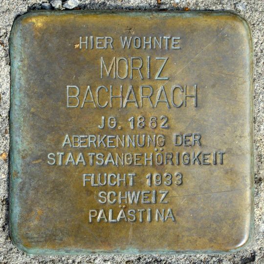 Stolperstein en memoria de Moriz Bacharach