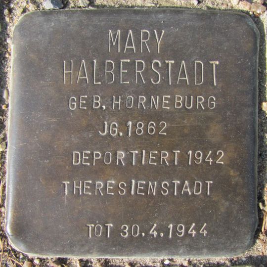 Stolperstein en memoria de Mary Halberstadt