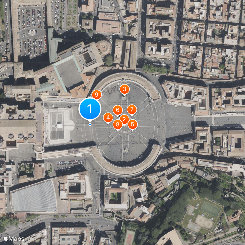 Vatikanischer Obelisk Karte