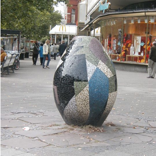 Vase with colored mosaic