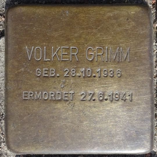 Stolperstein en memoria de Volker Grimm