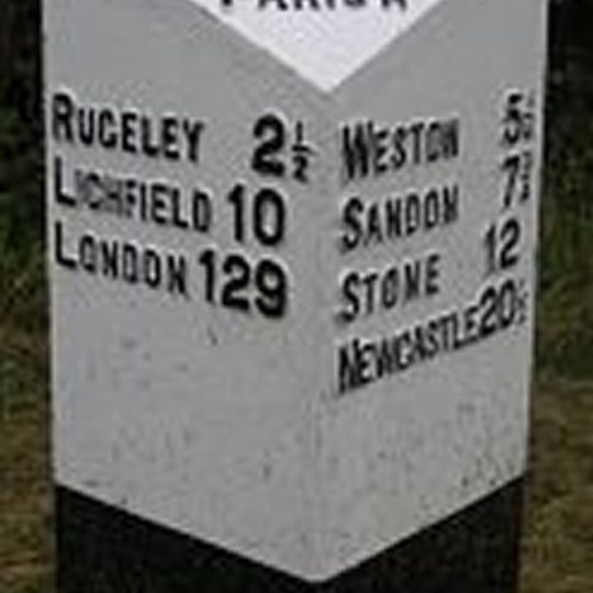 Milepost, between Colwich & Wolsley Bridge