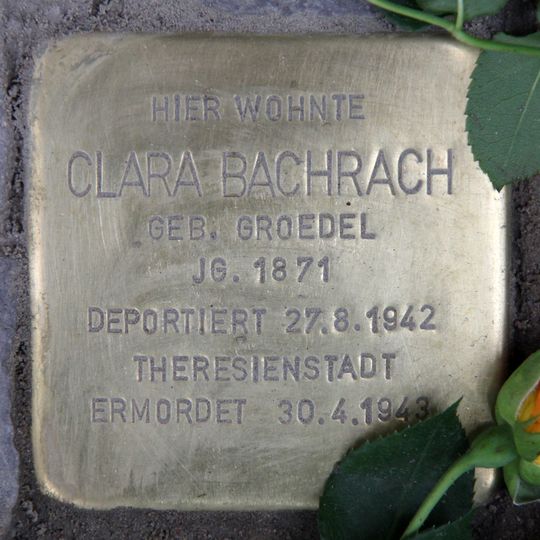 Stolperstein dedicated to Clara Bachrach