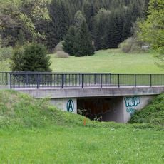 Brücke Pertschentalgraben; Langenau; Rainersgrund; Von Wolfersgrün zur Langenauer Straße, Langenauerbach in Steinwiesen