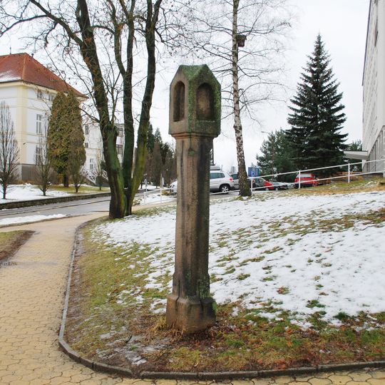 Column shrine in front of the hospital in Havlíčkův Brod