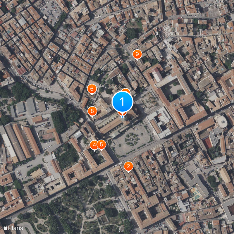 Cathédrale de Palerme Carte