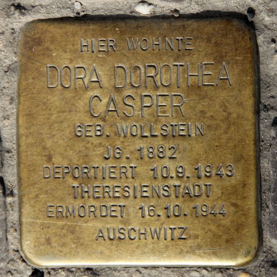 Stolperstein dedicated to Dora Dorothea Casper