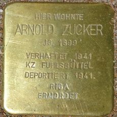 Stolperstein à la mémoire d’Arnold Zucker