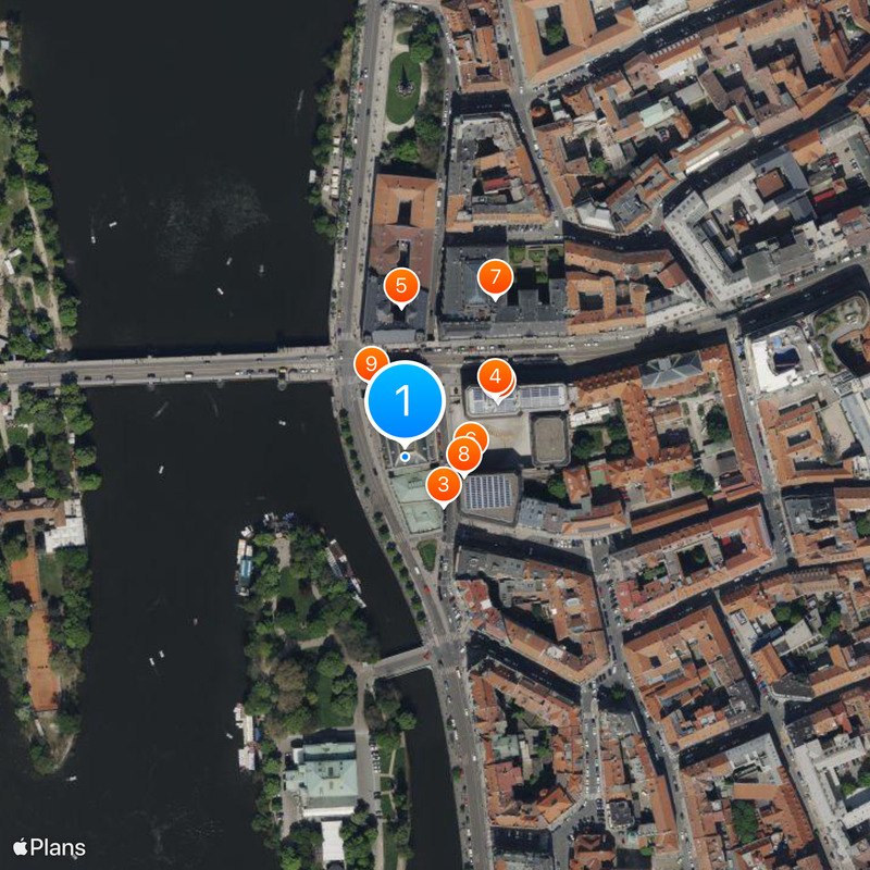 Teatro Nacional de Praga Mapa