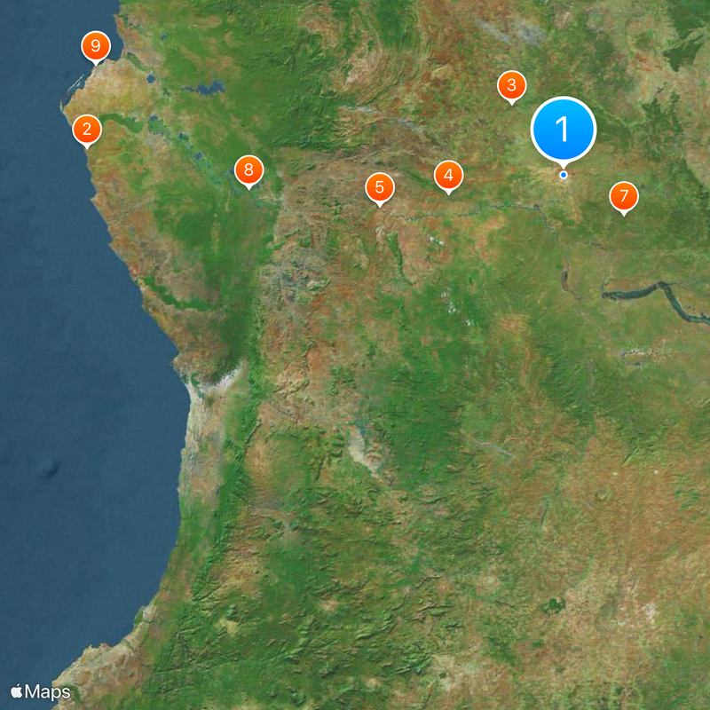 Malanje Map