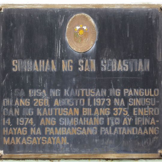 Church of San Sebastian historical marker