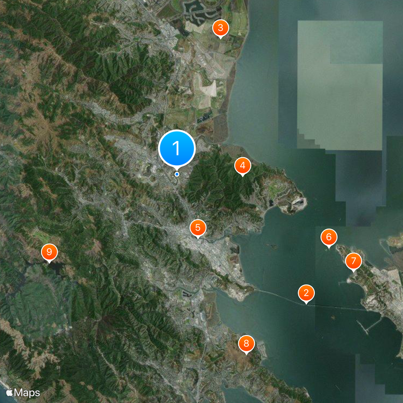 Marin County Civic Center Mapa
