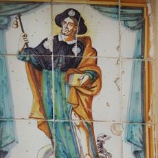 Ceramic panel of Saint Roch at Iglesia street