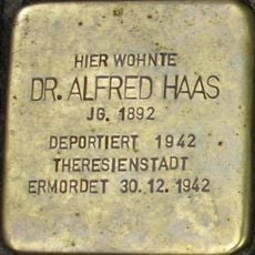 Stolperstein en memoria de Dr. Alfred Haas