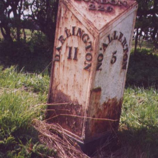 Milepost Approximately 20 Metres North Of Mile Bank Farm