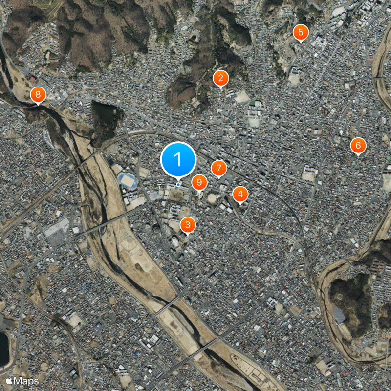 桐生中 Map