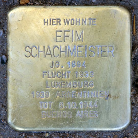 Stolperstein à la mémoire d’Efim Schachmeister