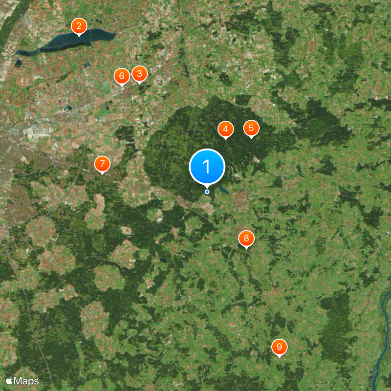 Arrondissement d'Ebersberg Carte