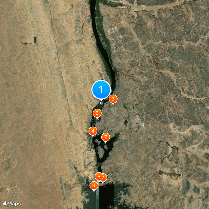 Cataracts of the Nile Map