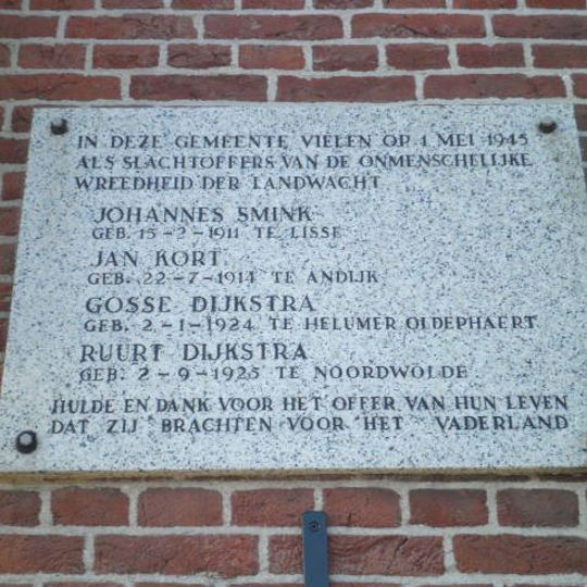 Plaquette aan het voormalige stadhuis