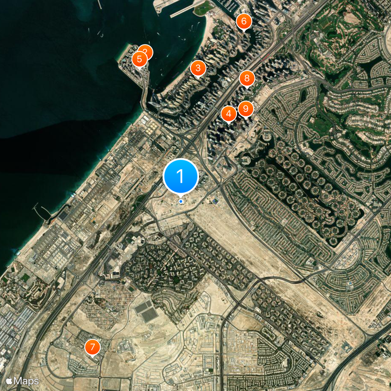 Nakheel Tower Mappa