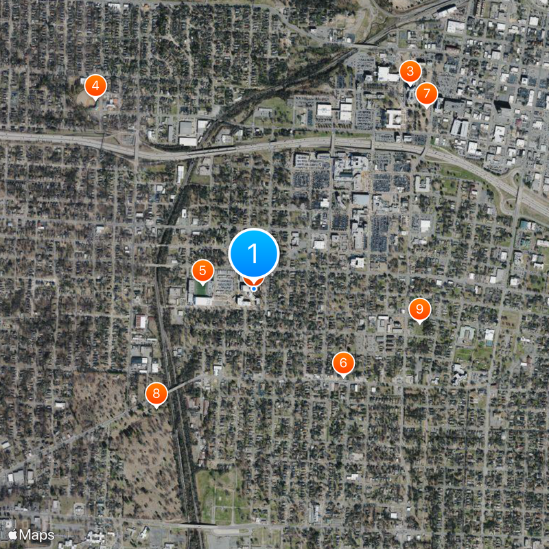 Little Rock Nine Map