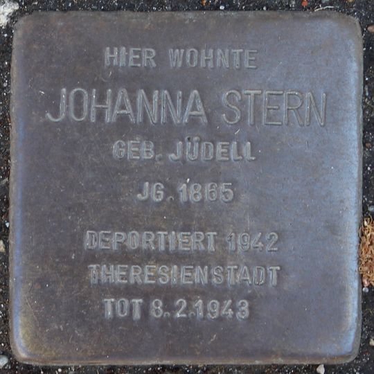 Stolperstein en memoria de Johanna Stern