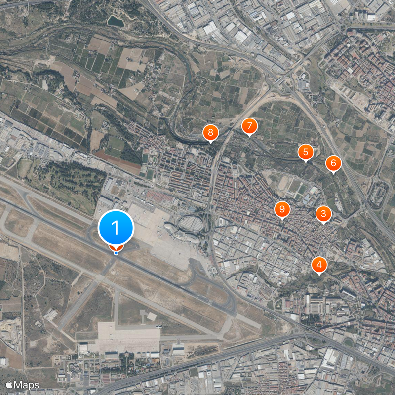 Aeroporto de Valência Mapa