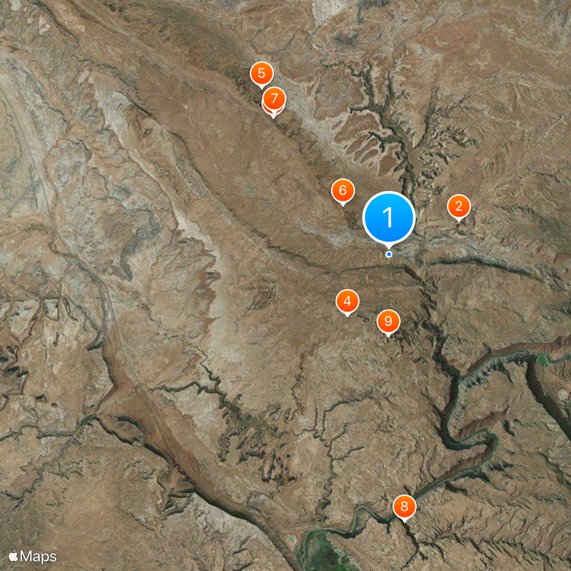 Arches National Park Kaart