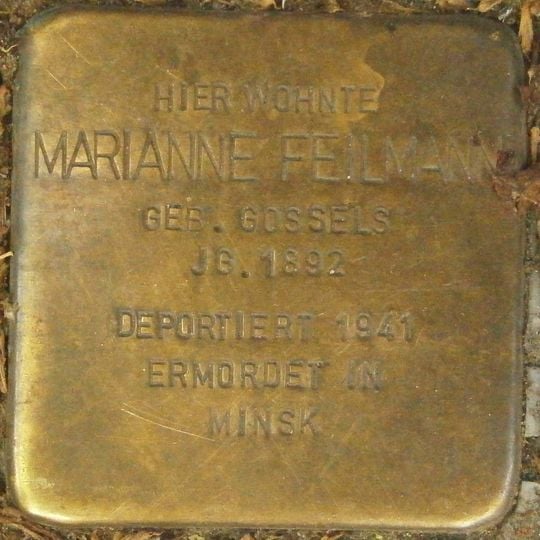 Stolperstein dedicated to Marianne Feilmann